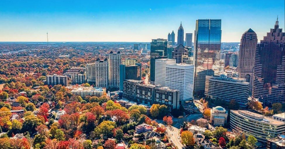 Atlanta, GA Skyline aerial view